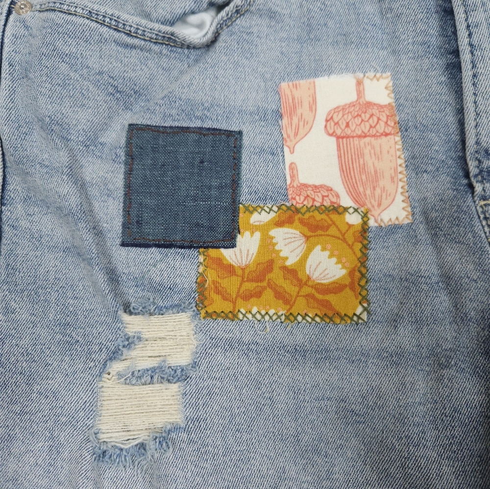 Levi's Denizen Upcycled Patchwork Mushroom Orange… - image 3